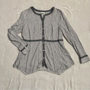 J. Jill Black and White Blouse